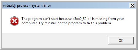 Fix D3dx9_32.dll Error